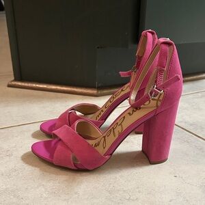 Sam Edelman Fuchsia Block Heel Sandals